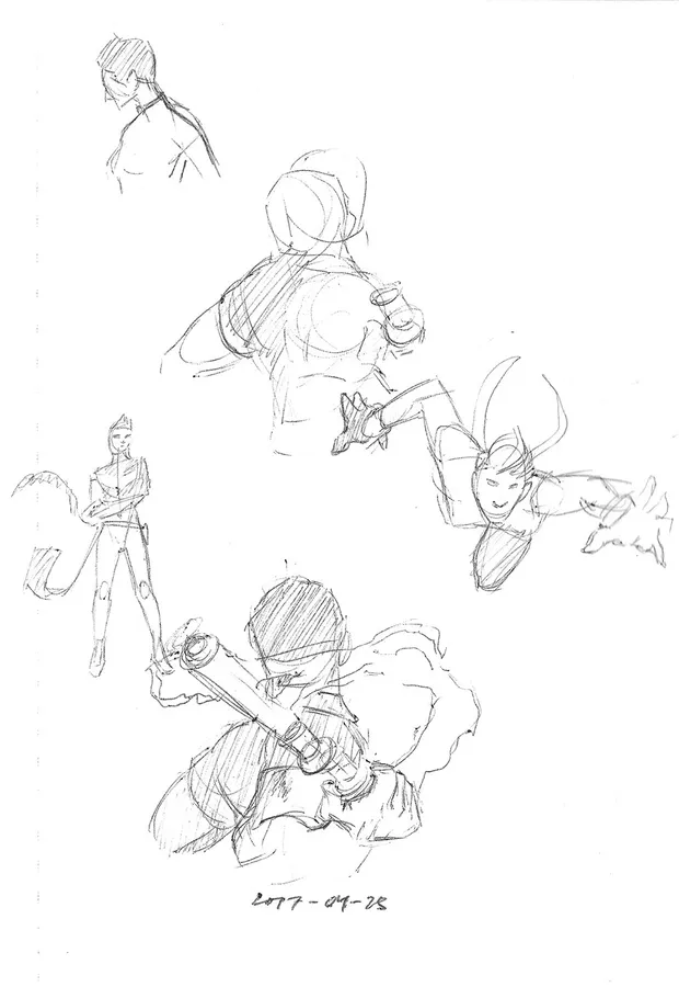 Drawings on the morning & night commute