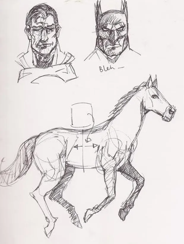 Gesture & Comic Portrait Practice + Horse Study