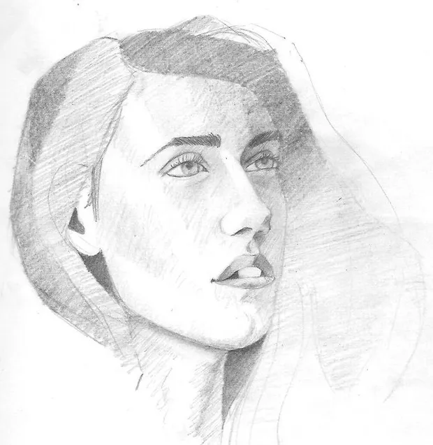 Portrait study from reference picture.