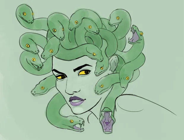 Medusa Portrait Study (After Claire Gary)