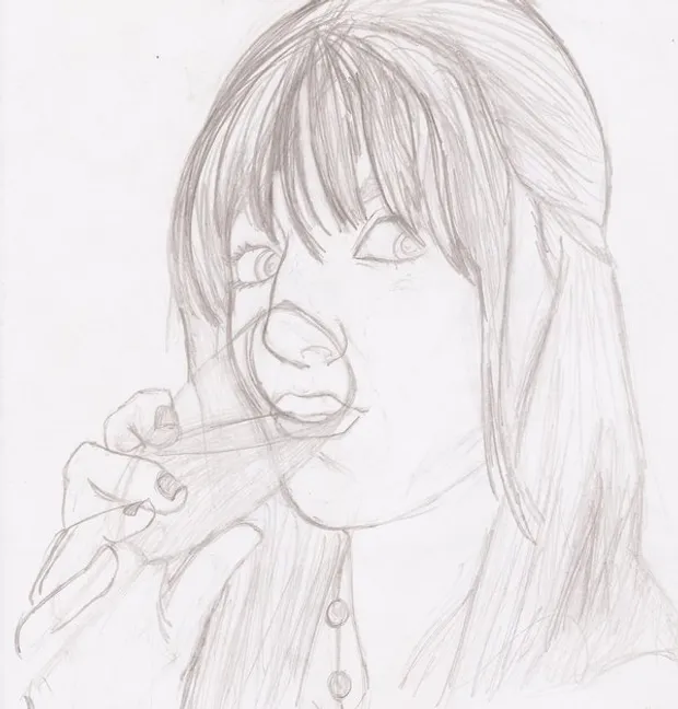 Portrait of a friend from a reference picture