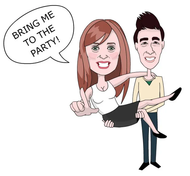 Birthday card drawing for 2 friends