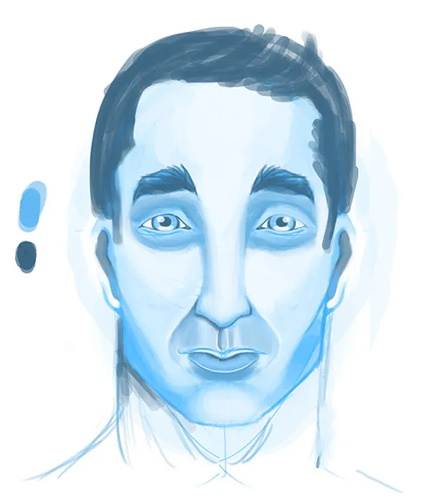 Blue Portrait (from imagination?)