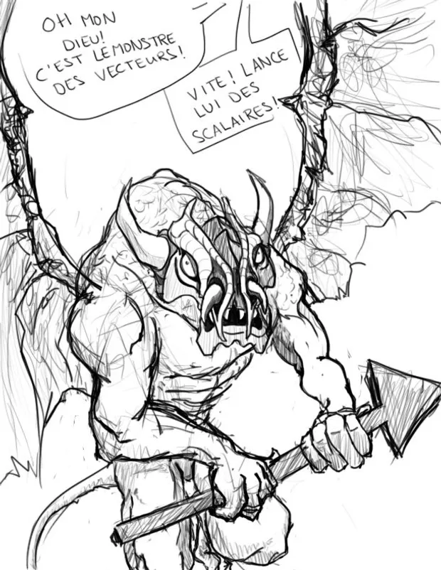 The Vector Monster - A Math Joke