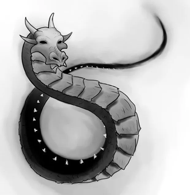 Fierce Dragon Head Study